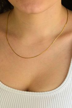 Złoty łańcuszek Linka 585 – subtelny z błyszczącą powierzchnią 0785 (6).jpg